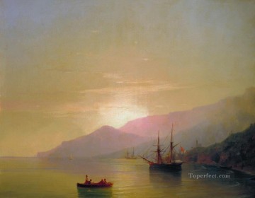 Barcos fondeados 1851 Romántico Ivan Aivazovsky Ruso Pinturas al óleo